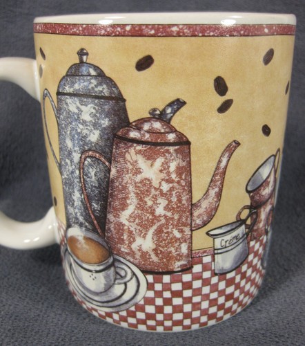Frisch gebrühter Kaffeebecher Tasse 12 Unzen Sherrie Buck Baldwin Lang and Wise Vintage 1997 - Bild 5 von 7