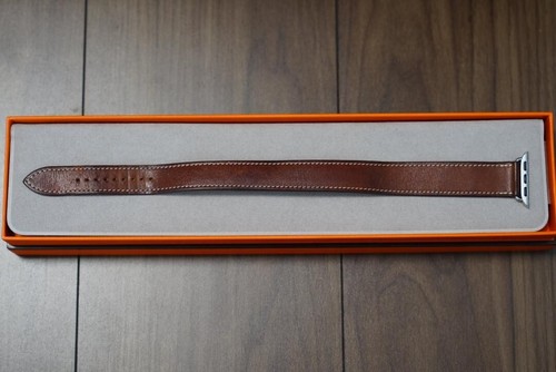 Apple Watch Hermes Leather Band 38 40 41mm Double Tour Fauve Used No box - 第 2/10 張圖片