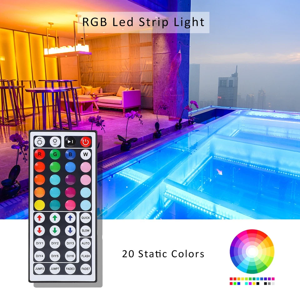 RGB LED Strip Light Controller 4 Pin Remote Control with Dual Port DC 12V Remote - Image 2 of 4