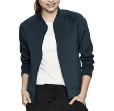 Gap Fit Power Pique Activewear Jacket Blue Medium