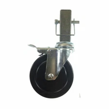 5" Hard Rubber Locking Scaffolding Caster with 1.25 Inch Square Shank Qty - 1