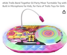Trolls 3 Band Together DJ Trollex Party Mixer Turntable-lights And NEW