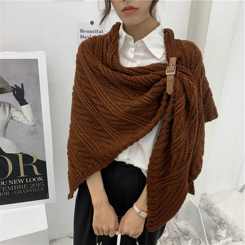 1pc Ladies' Solid Color Faux Cashmere Scarf, Winter Warm Shawl Suitable For  Office Shawl, Daily Wear