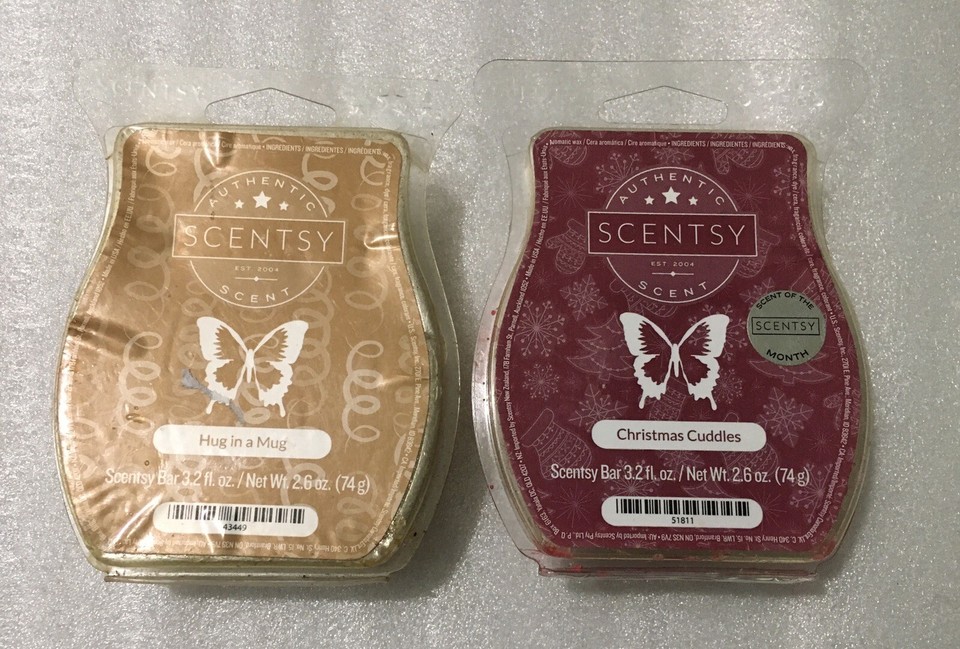 Scentsy Warmer Bars Sweet Christmas Scents PARTIALS Hug in Mug Eggnog