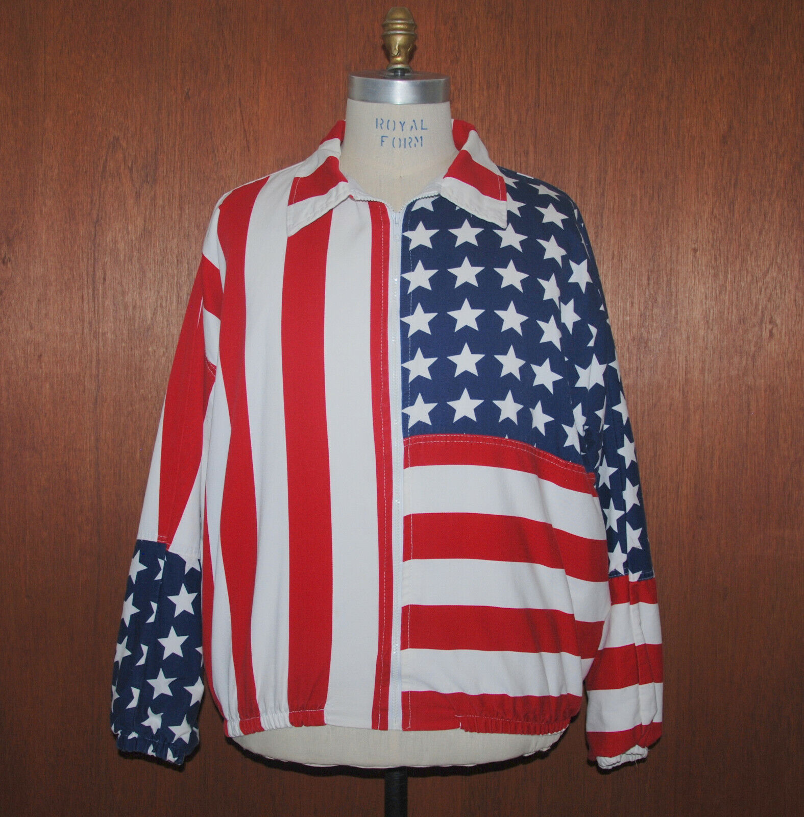 Vtg FLAGWEAR American Flag Jacket Men' XL Patriot… - image 1