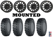 Kit 4 ITP Versa Cross Tires 30x10-14 on System 3 SB-5 Beadlock Matte Black 550