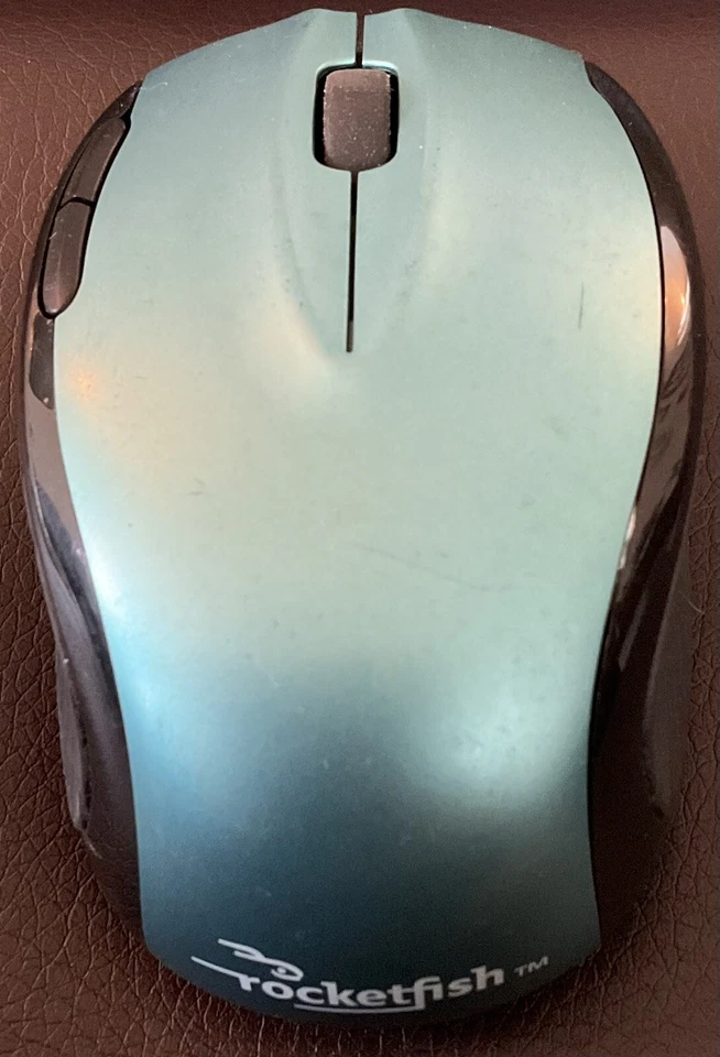 Rocketfish Nano Laptop Optical Mouse - USB/Wireless - Black/Blue - Image 2 of 4