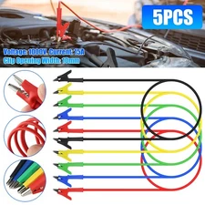 5Pcs 15A Alligator Crocodile Clips Electrical Test Leads Set Jumper Wires Cables