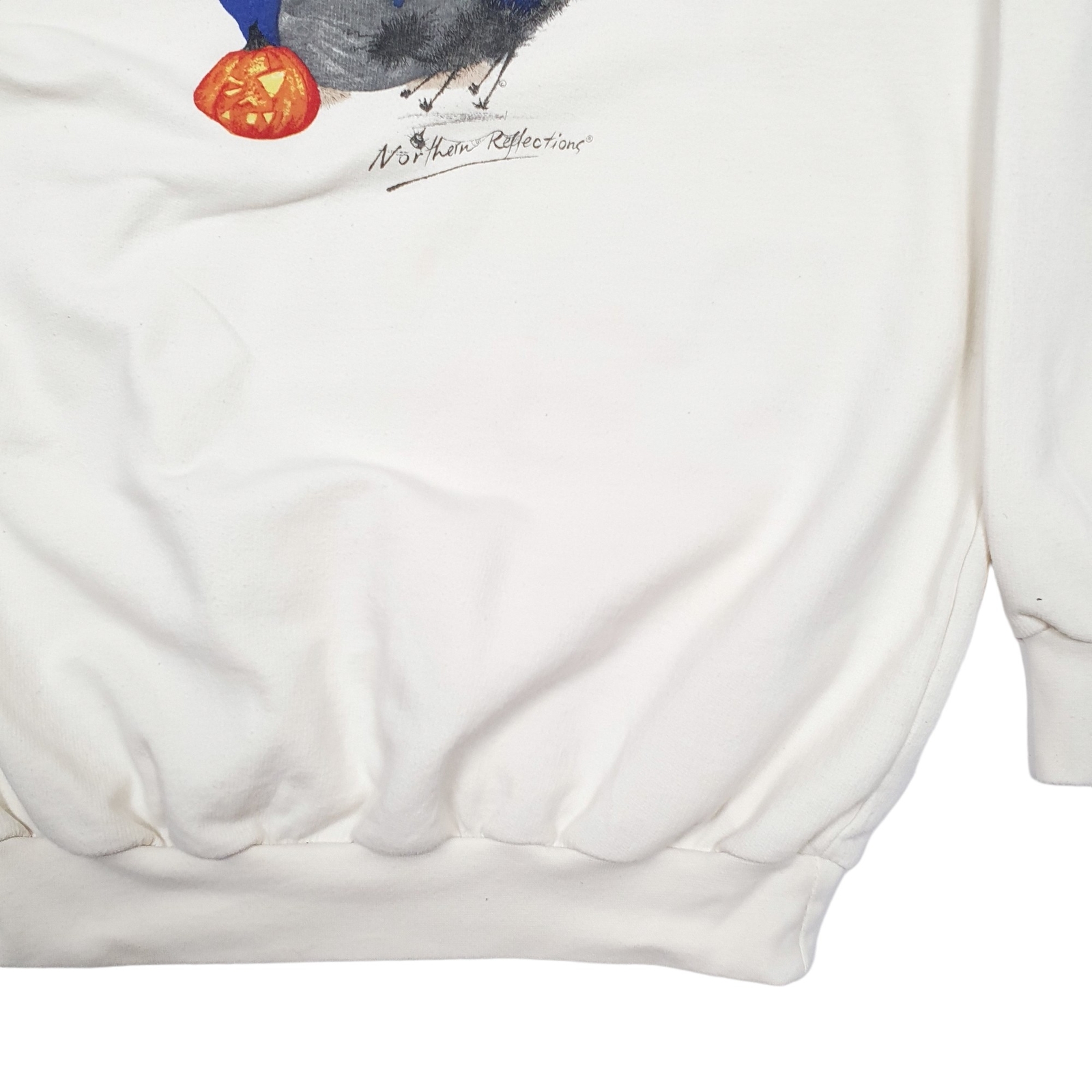 COTTAGE ESSENTIALS Bear Witch Halloween Pumpkin Jumper Sweatshirt M image 4