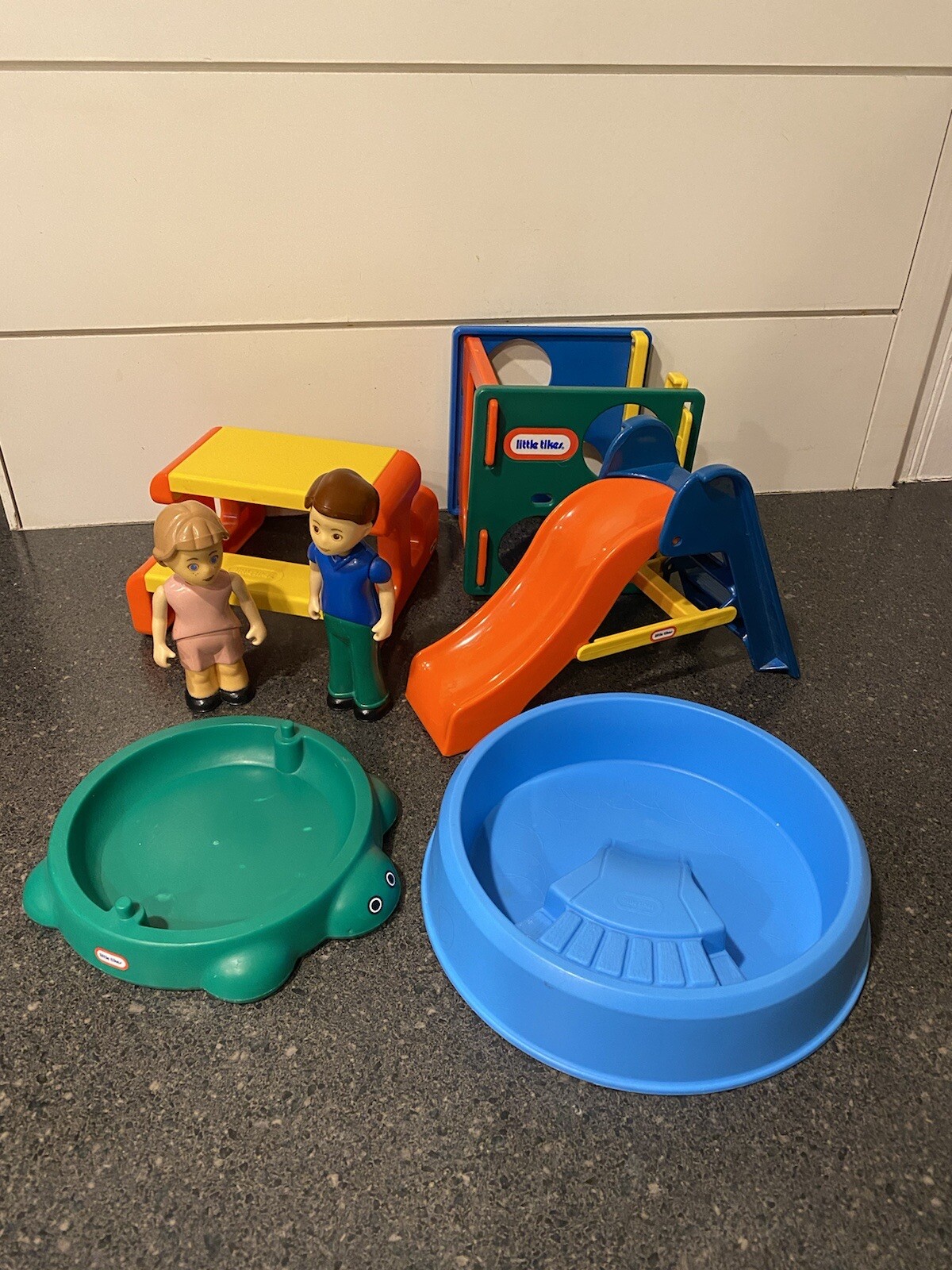 little tikes slide and sandbox