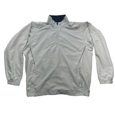 Page Tuttle Free Swing 1/4 Zip Jacket Sz L Athleisure Golf Windbreak * Stain