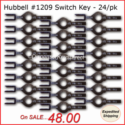 Hubbell #1209 Tamper Proof Electrical Switch Key - (24/pcs - Bulk Pack)