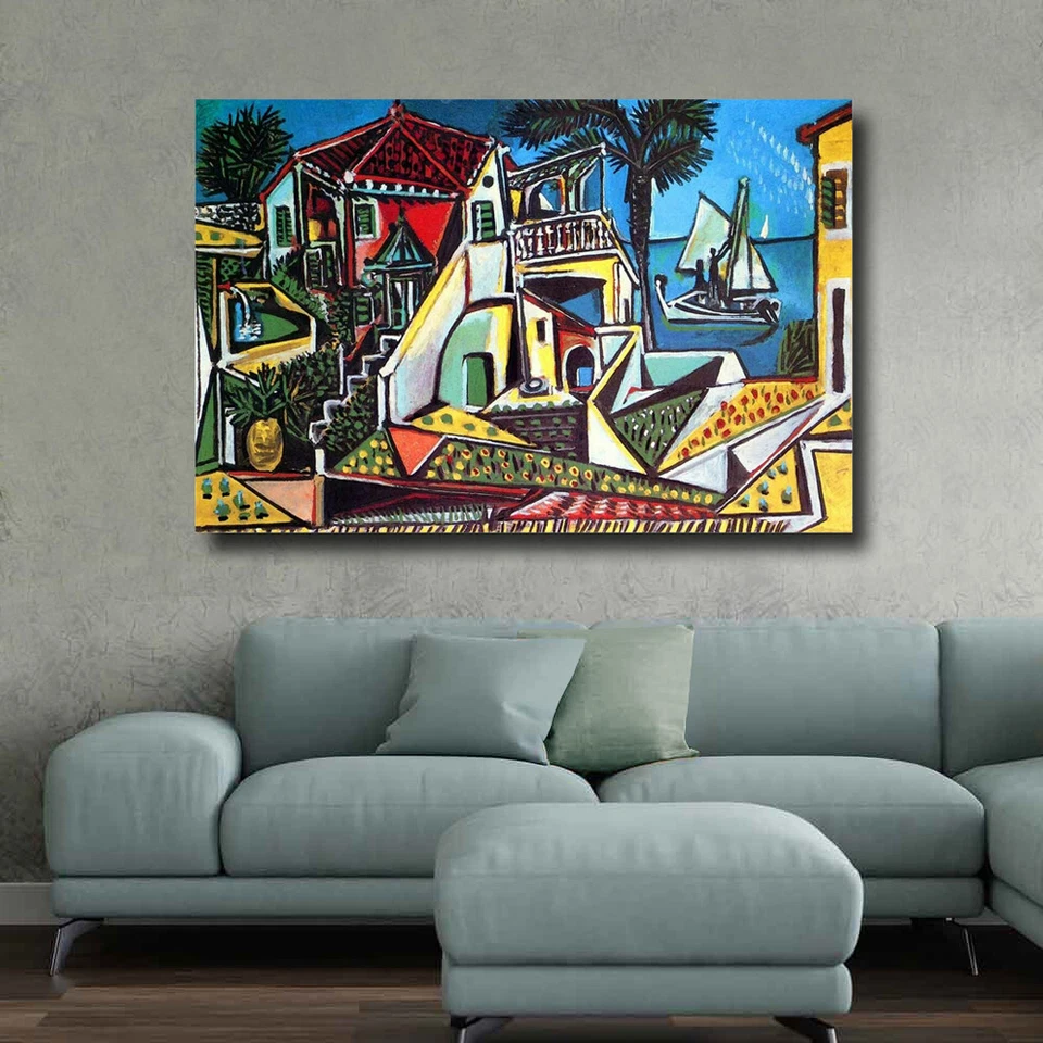 Paisaje mediterráneo, Picasso - ARTE DE PARED LIENZO O IMPRESO Foto 4 de 4