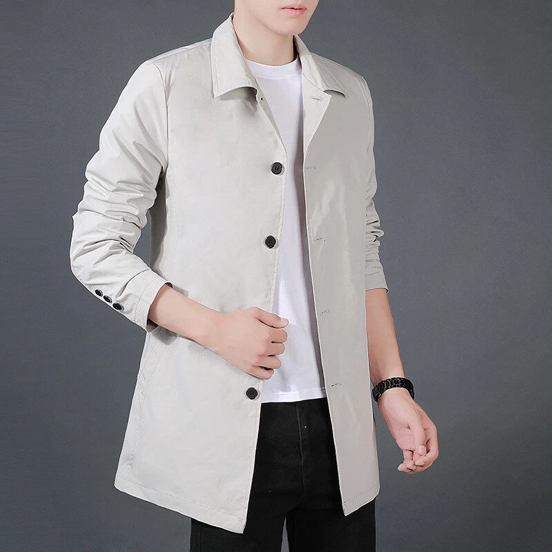 OFF WHITE Giacca uomo primaverile nuova cappotto collare infradito business inglese formale giacca a vento cappotto