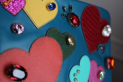 Dolce & Gabbana St. Valentine Cleo shoulder clutch / Teal Blue/ - Picture 14 of 18