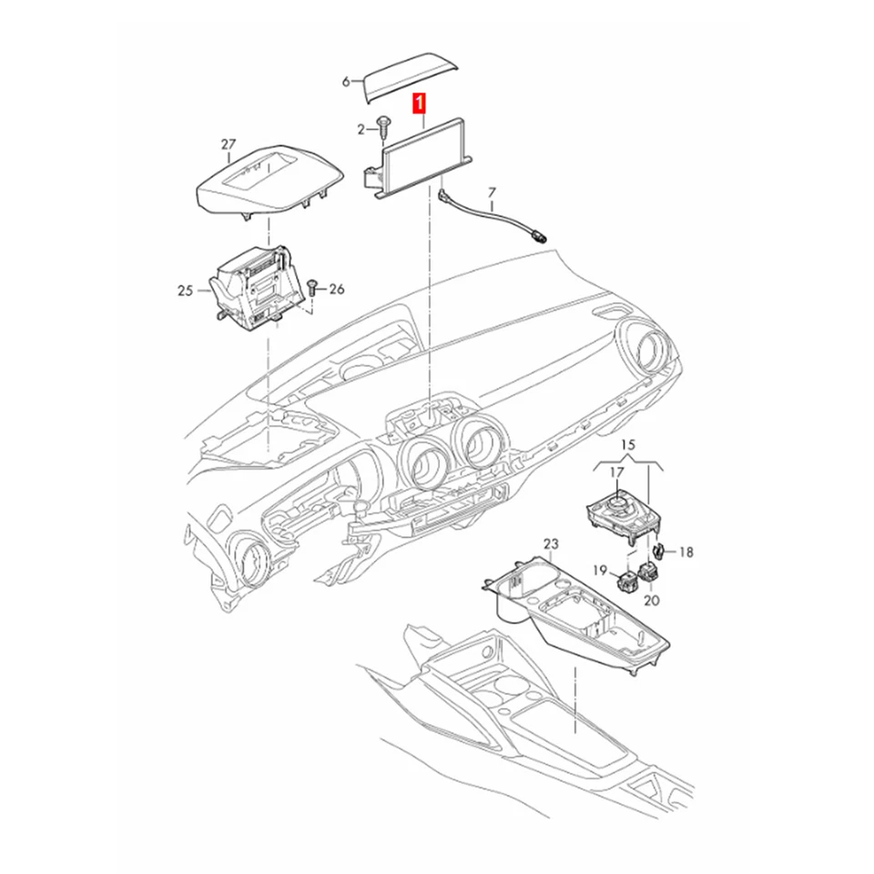 New 7 Inch MMI Navigation Monitor Display Screen for Audi Q2 Q2 Quattro 2018-23 Foto 2 de 2