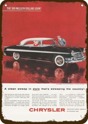 1955 CHRYSLER NEW YORKER DELUXE NEWPORT CAR Vintage Look DECORATIVE METAL SIGN