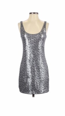 express silver sequin dress