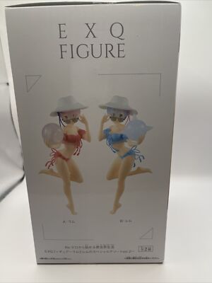 US SELLER ~ Re:Zero Rem & Ram EXQ Anime Figure Set of 2 / Summer Swimsuit New