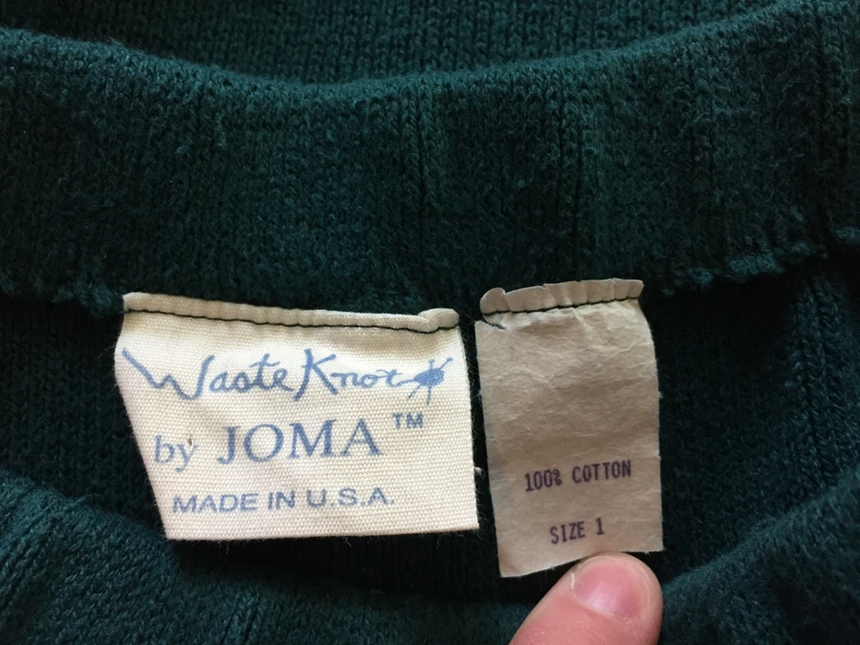 Waste Knot by JOMA 绿色桑塔纳针织长裙直弹力 XS S 棉 — 第 4/4 张图片