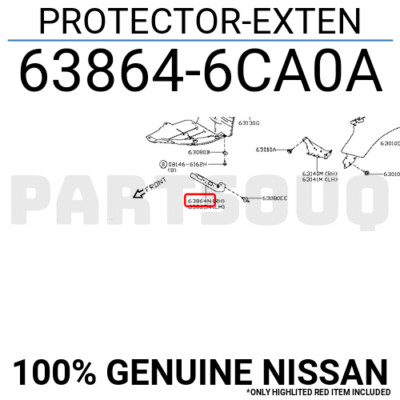 240*様確認用 638646CA0A Genuine Nissan PROTECTOR-EXTEN 63864-6CA0A | eBay