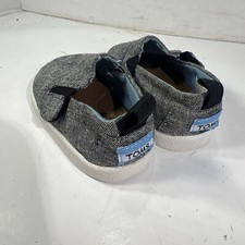 Toms Slip On Toddler Boys Gray Black Denim Sz 4
