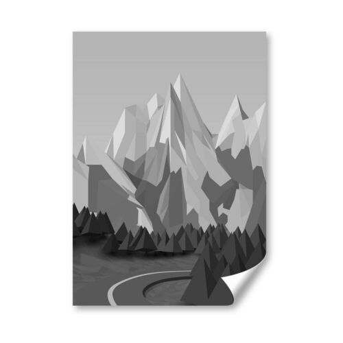 A4 - BW - 3D Cartoon Mountain Road Ski Poster 21X29.7cm280gsm #42398 - Picture 1 of 7