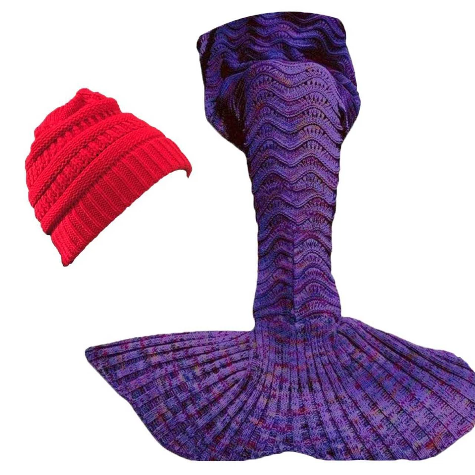 REGALO CALIENTE Manta Cola de Sirena con Gorro Rojo Regalo Valor $15.00 Gratis Foto 3 de 4