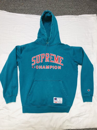 Champion Hoodie Teal Men Size 