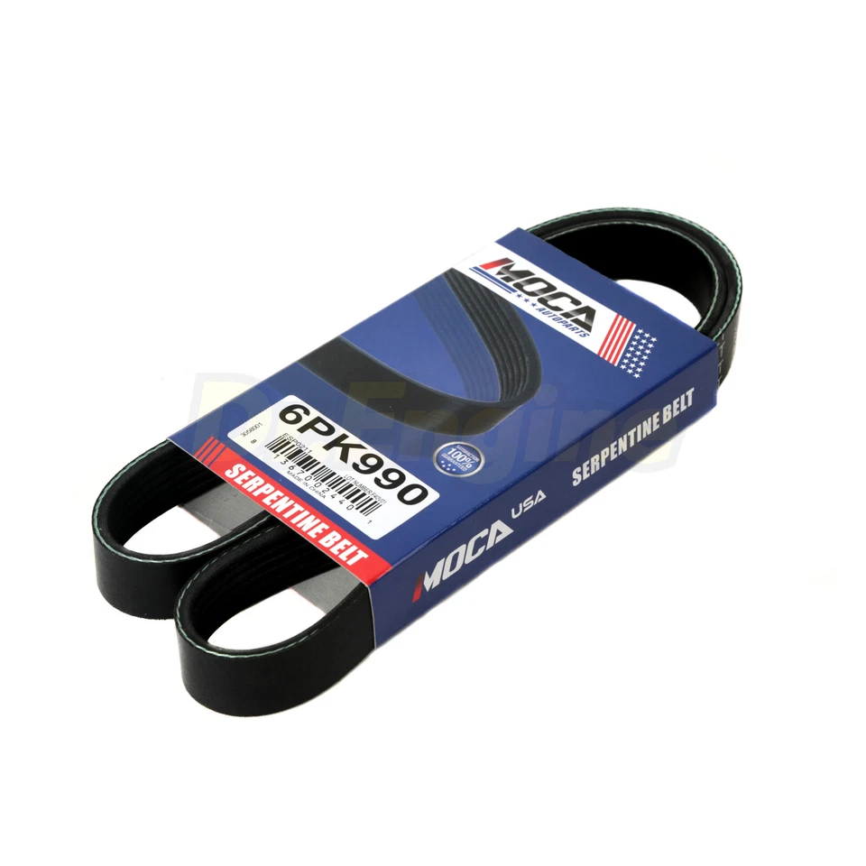 Ремень змеевика EPDM переменного тока для 1987 Porsche 944 2,5 л GAS SOHC DOHC 6PK990 - Изображение 3 из 4