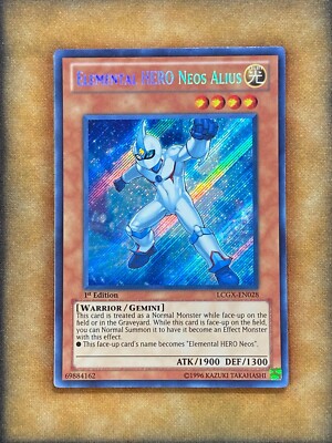 Yugioh Elemental HERO Neos Alius LCGX-EN028 Secret Rare 1st Ed NM