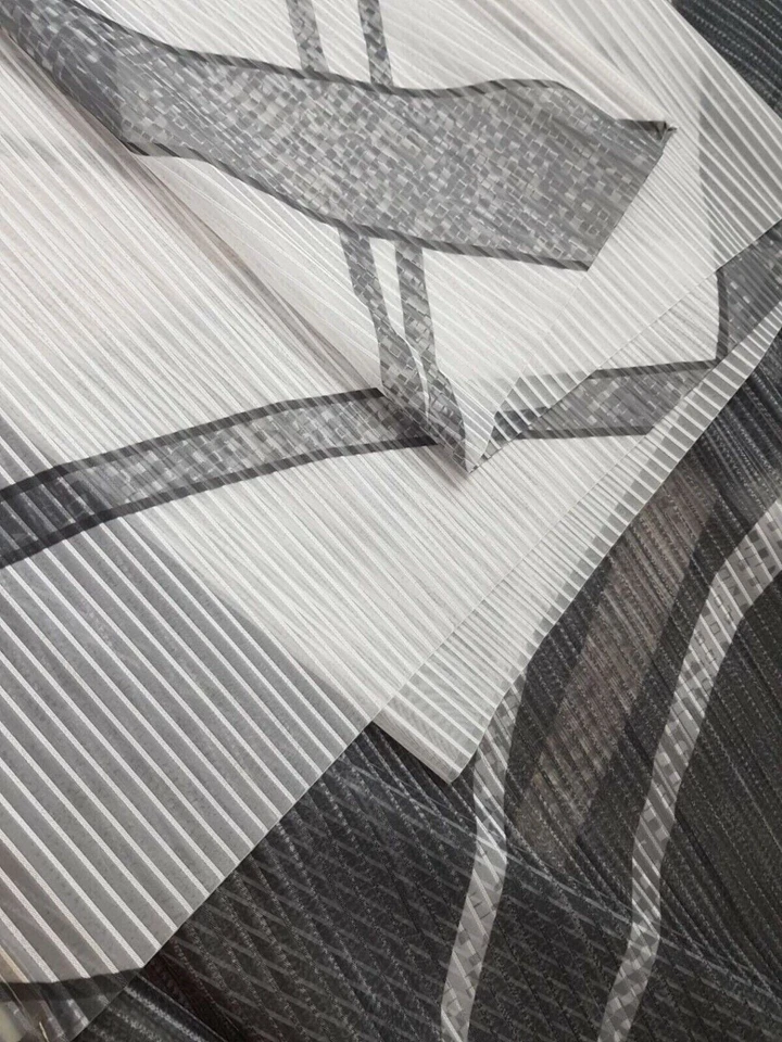 Schiebegardinen 3-er Set Flächenvorhänge Digitaldruck Anthrazit+ Paneelwagen - Bild 3 von 4