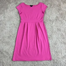 MADISON STUDIO Hot Pink Short-Sleeve Shift Dress Womens S Stretch