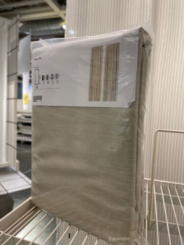 nmini　IKEA DYTAG ベージュ　未使用 DYTÅG curtains, 1 pair, beige/with heading tape, 57x98