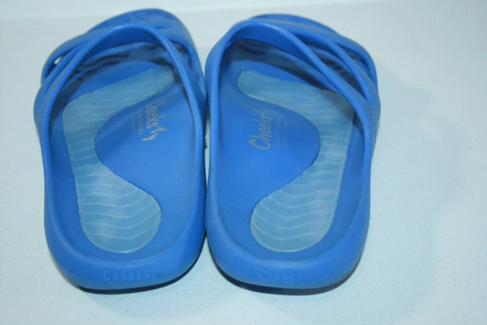 Sandalias de salud para mujer Cheeks by Tony Little azules talla 10M Foto 3 de 4