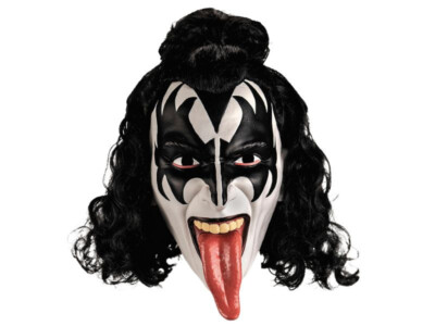 KISS Demon Mask Wig Gene Simmons Halloween Rock Band Costume