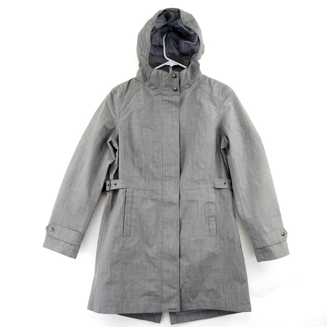 light grey raincoat