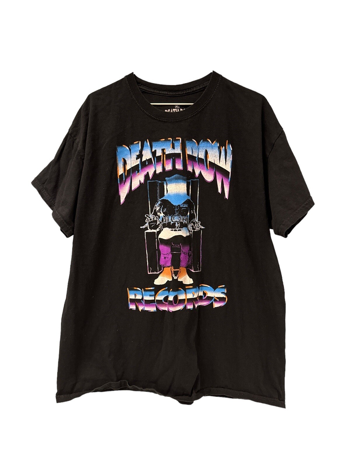 FILA T shirt da uomo Death Row Records Ripple Junction 100% cotone nero viola taglia XL