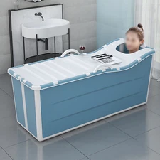 NEW Portable Folding Bathtub PP/TPE Tub Outdoor Room Spa Bath Tub Home For Adult