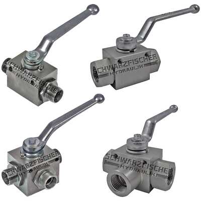 Absperrhahn Blockkugelhahn 2/2 Wege 3/2 Wege metrisch L, S und IG Zoll wählbar