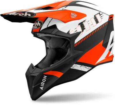 Airoh Wraap Feel Orange Matt Off Road Motorrad Motocross Quad ATV MX Helm