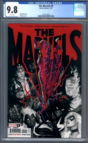 The Marvels #5 CGC 9.8 Marvel Comics 2021 Alex Ross Cover Black Cat 1st Print