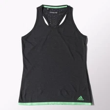Brand New Women's Adidas climachill  RacerBack Tank Top Black/ Green Retail $45