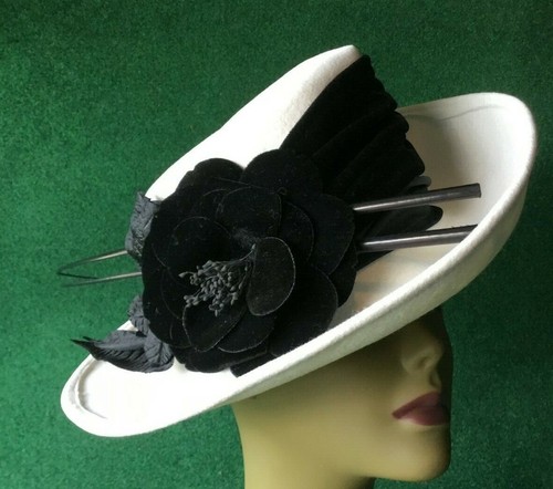 New York Women's Church Derby White Hat 