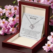 Bride Gift From Groom,  Beautiful Bride Necklace, To My Bride From Groom