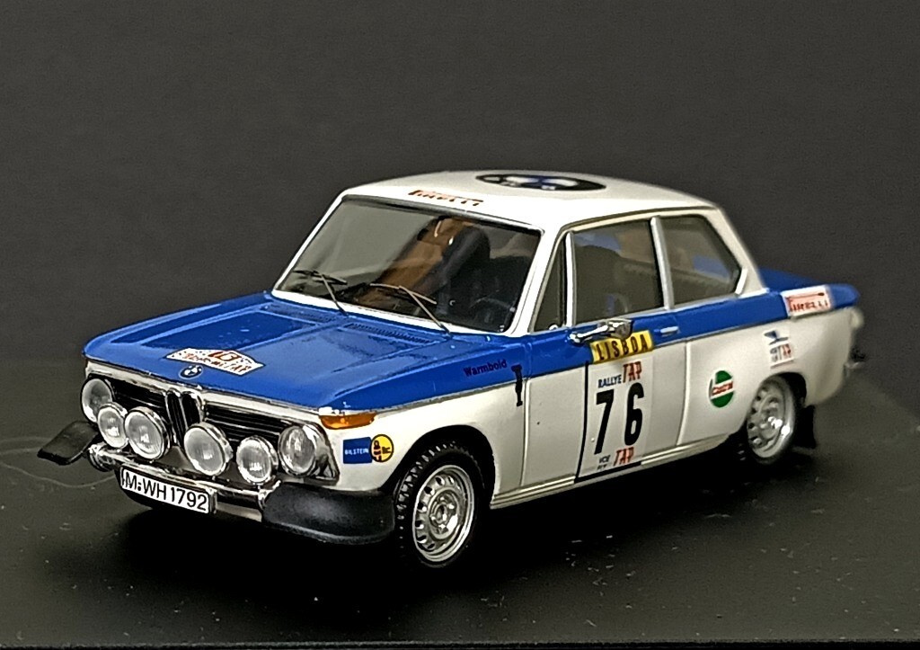 BMW 2002 TI #76 NIGHT VERSION MONTE CARLO RALLY 1973 KRIDEL TROFEU 54 1:43