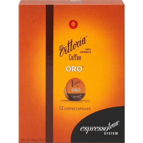 Vittoria Espresso Oro Coffee Pods Capsules 12 Pack - Picture 2 of 3