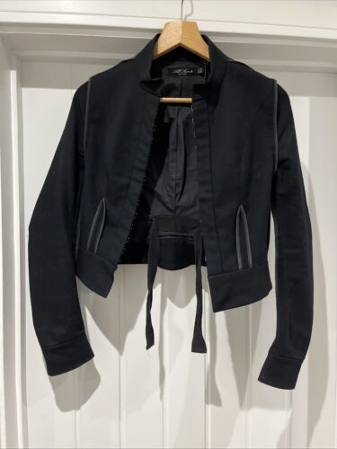AllSaints Women's Yoni Military Blazer UK 6 Black Short Lined - Picture 2 of 20