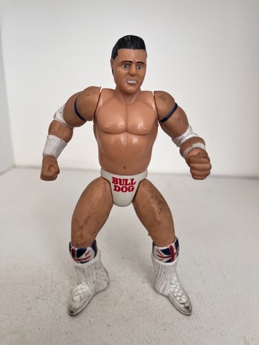 WWE WWF THE BRITISH BULLDOG JAKKS WRESTLING FIGUR BCA SUPERSTARS BONE CRUNCHING