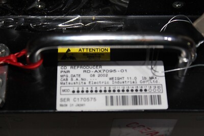ラボCD CDR DISC CD REPRODUCER MATSUSHITA AVIONICS SYSTEMS RD-AX7095
